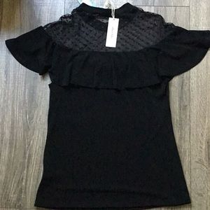 Elvira Mesh Detail Knit Top